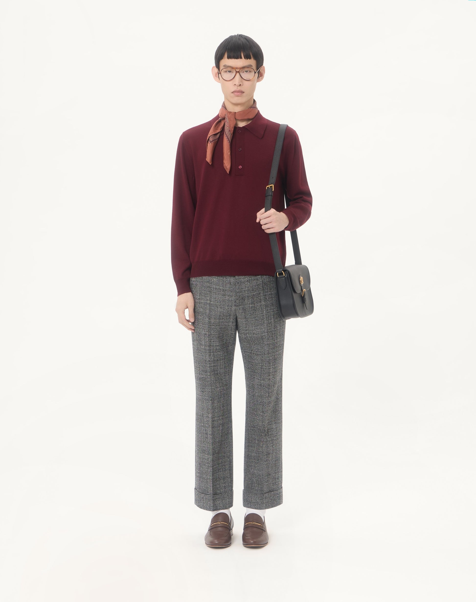 Valentino Wool Polo With Vlogo Embroidery