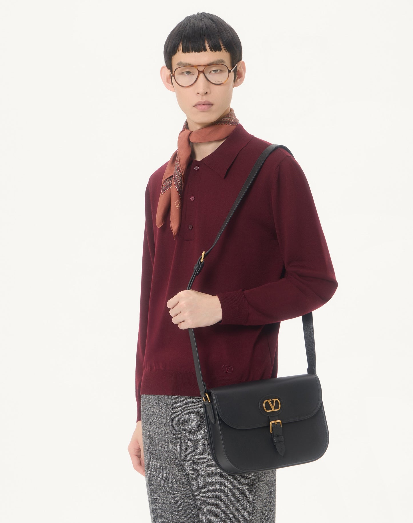 Valentino Wool Polo With Vlogo Embroidery