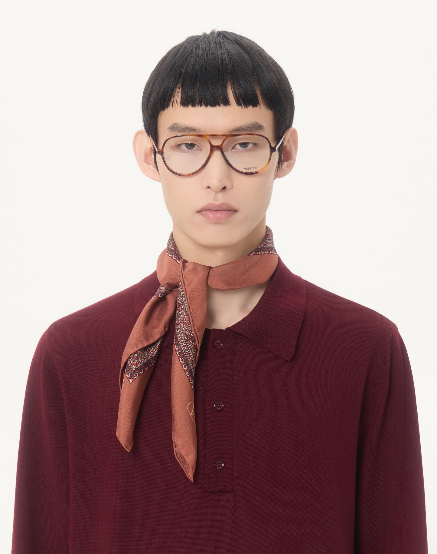 Valentino Wool Polo With Vlogo Embroidery