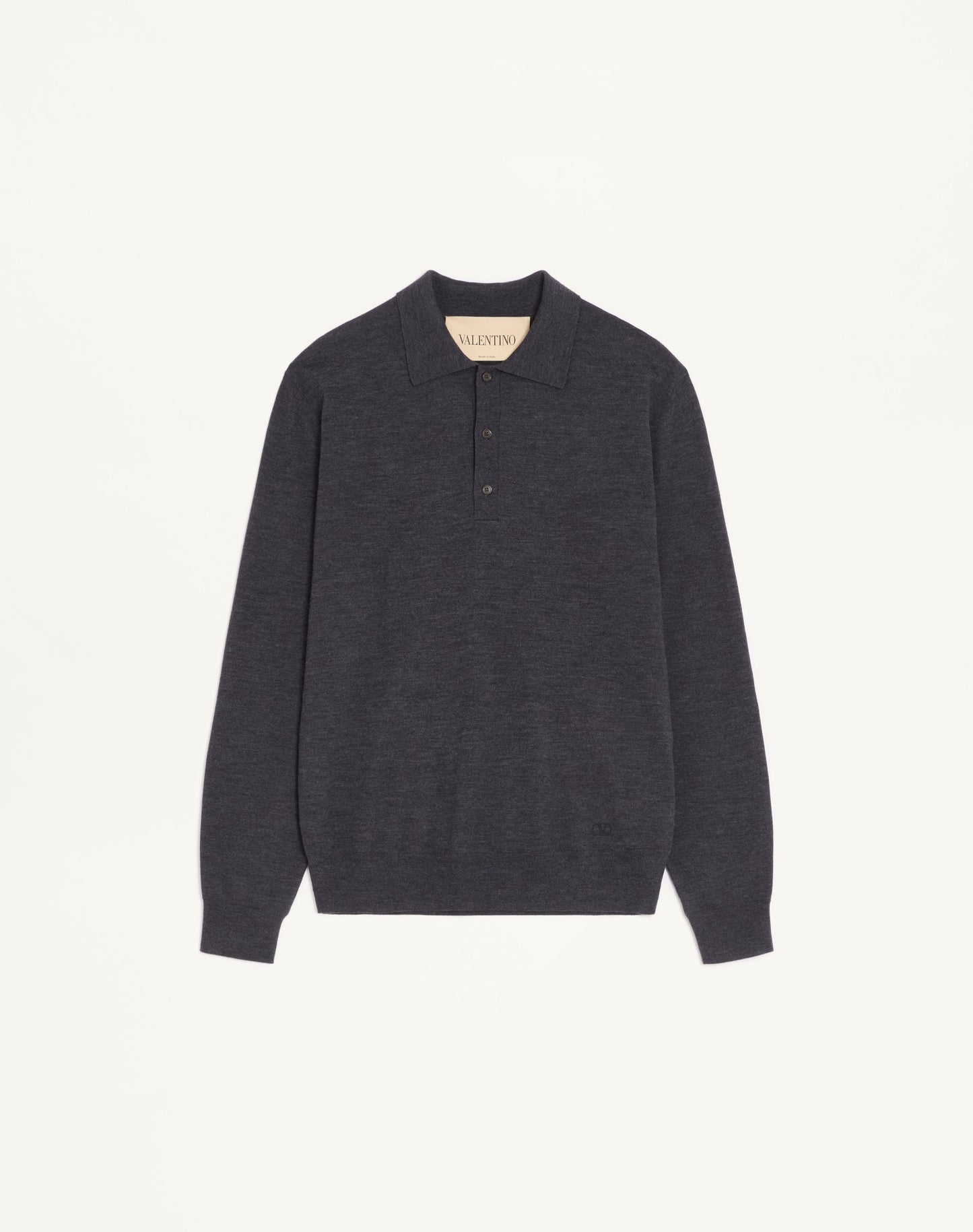 Valentino Wool Polo With Vlogo Embroidery