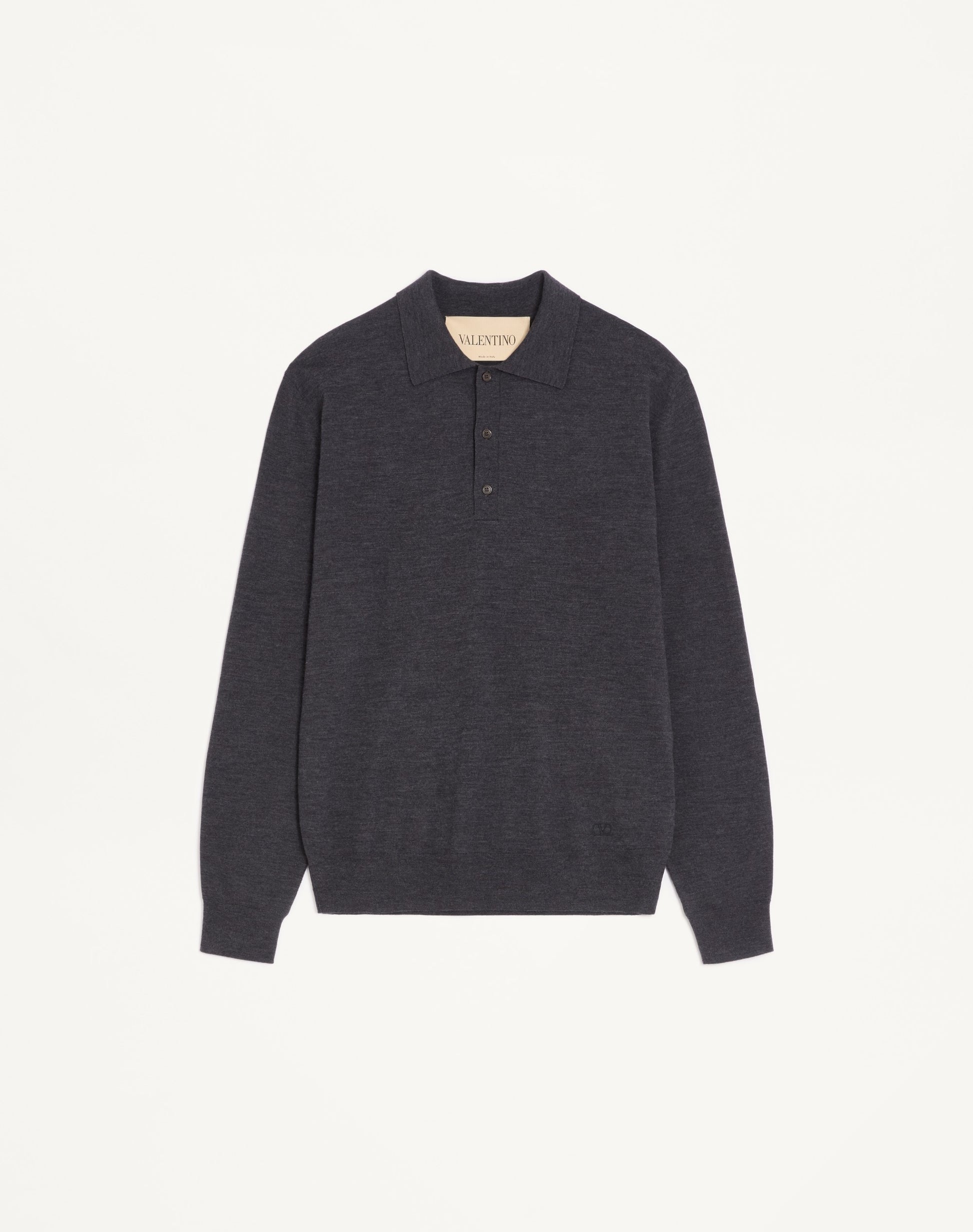 Valentino Wool Polo With Vlogo Embroidery