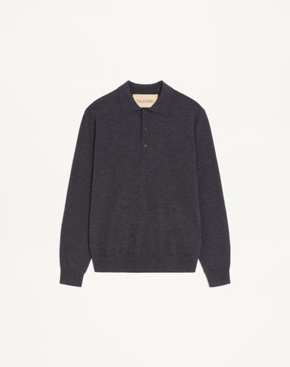 Valentino Wool Polo With Vlogo Embroidery