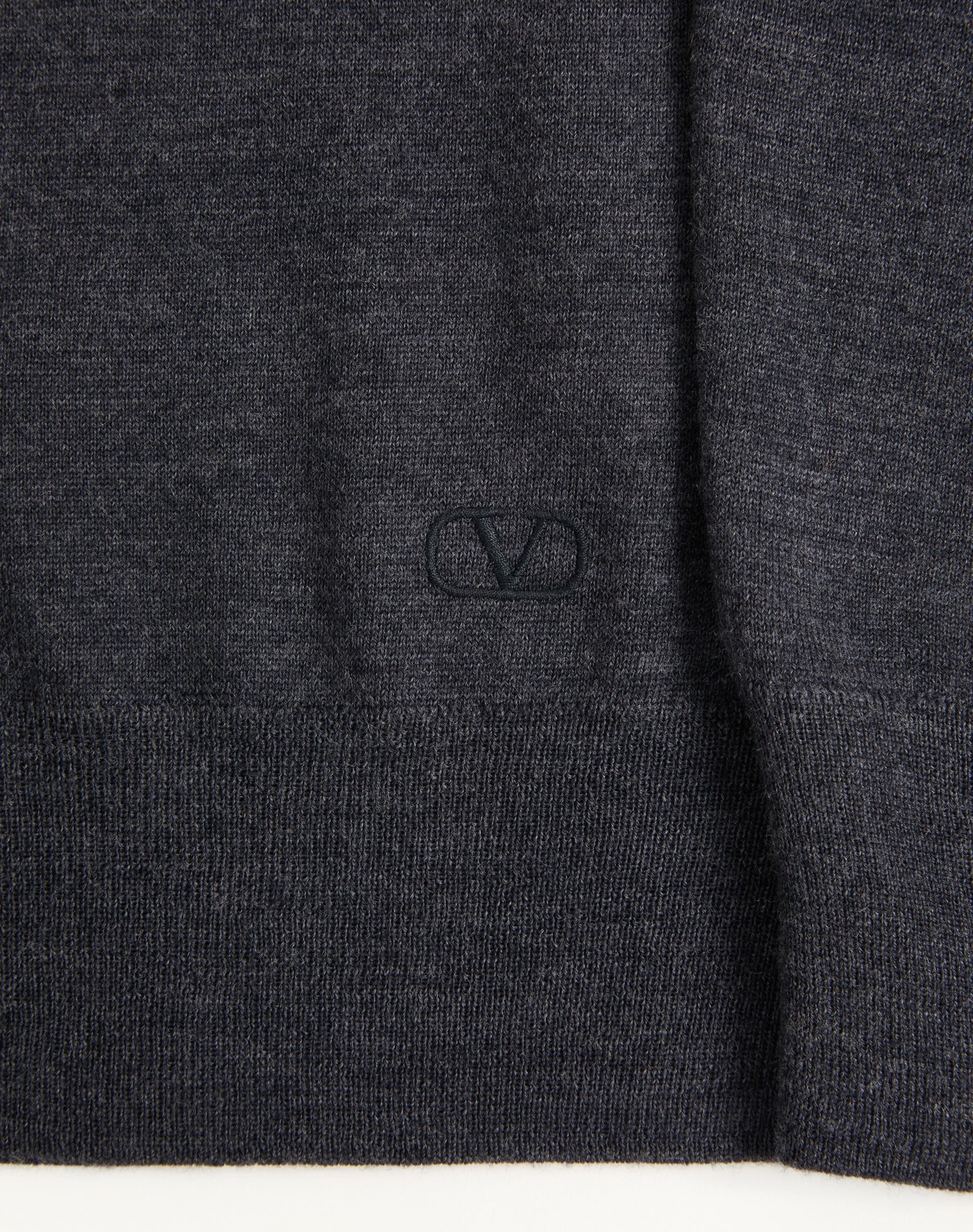 Valentino Wool Polo With Vlogo Embroidery