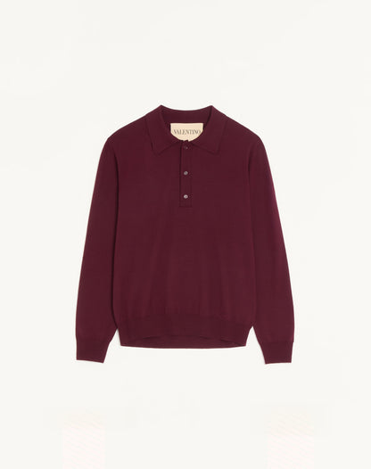 Valentino Wool Polo With Vlogo Embroidery