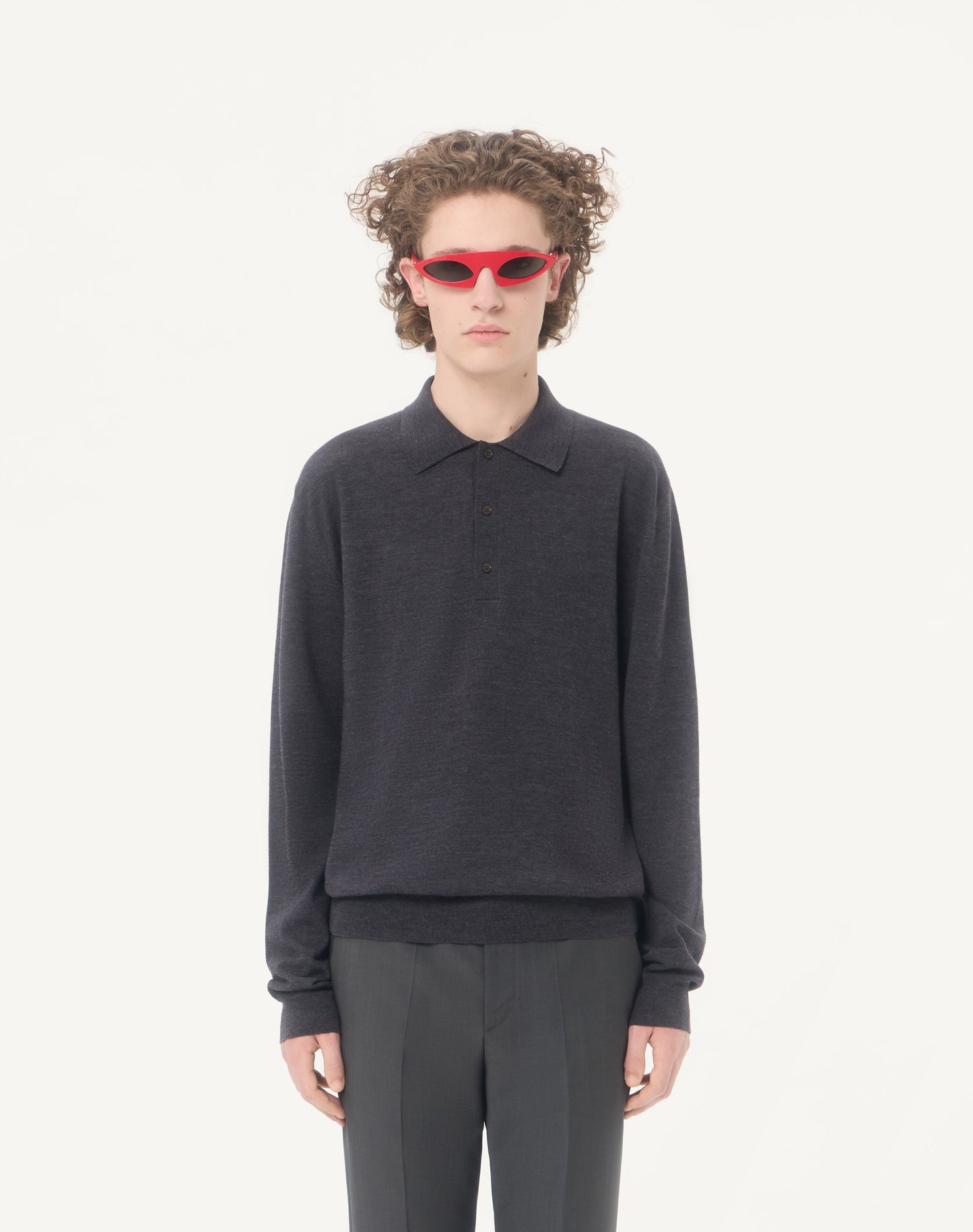 Valentino Wool Polo With Vlogo Embroidery