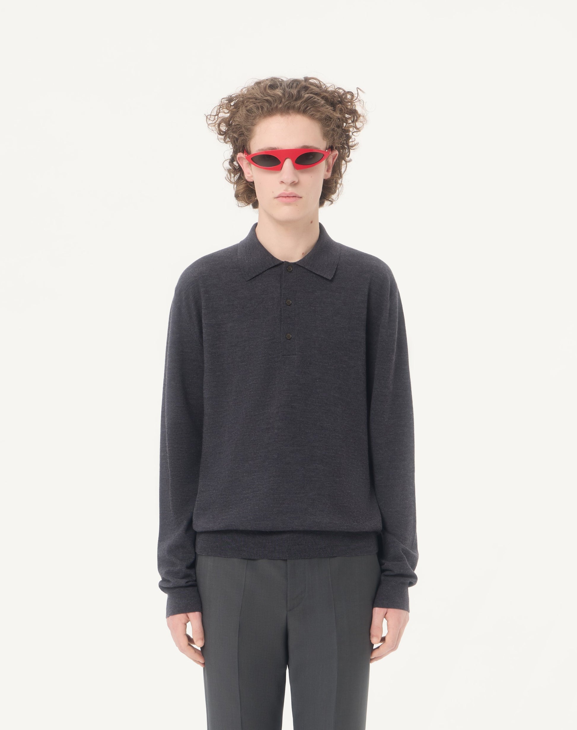 Valentino Wool Polo With Vlogo Embroidery