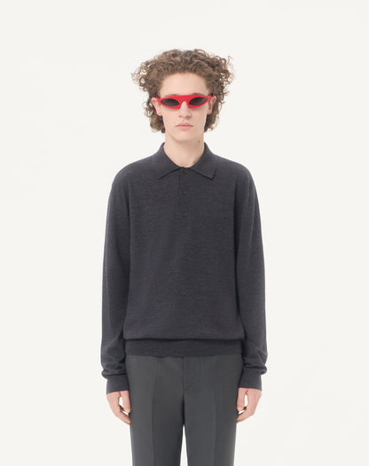 Valentino Wool Polo With Vlogo Embroidery