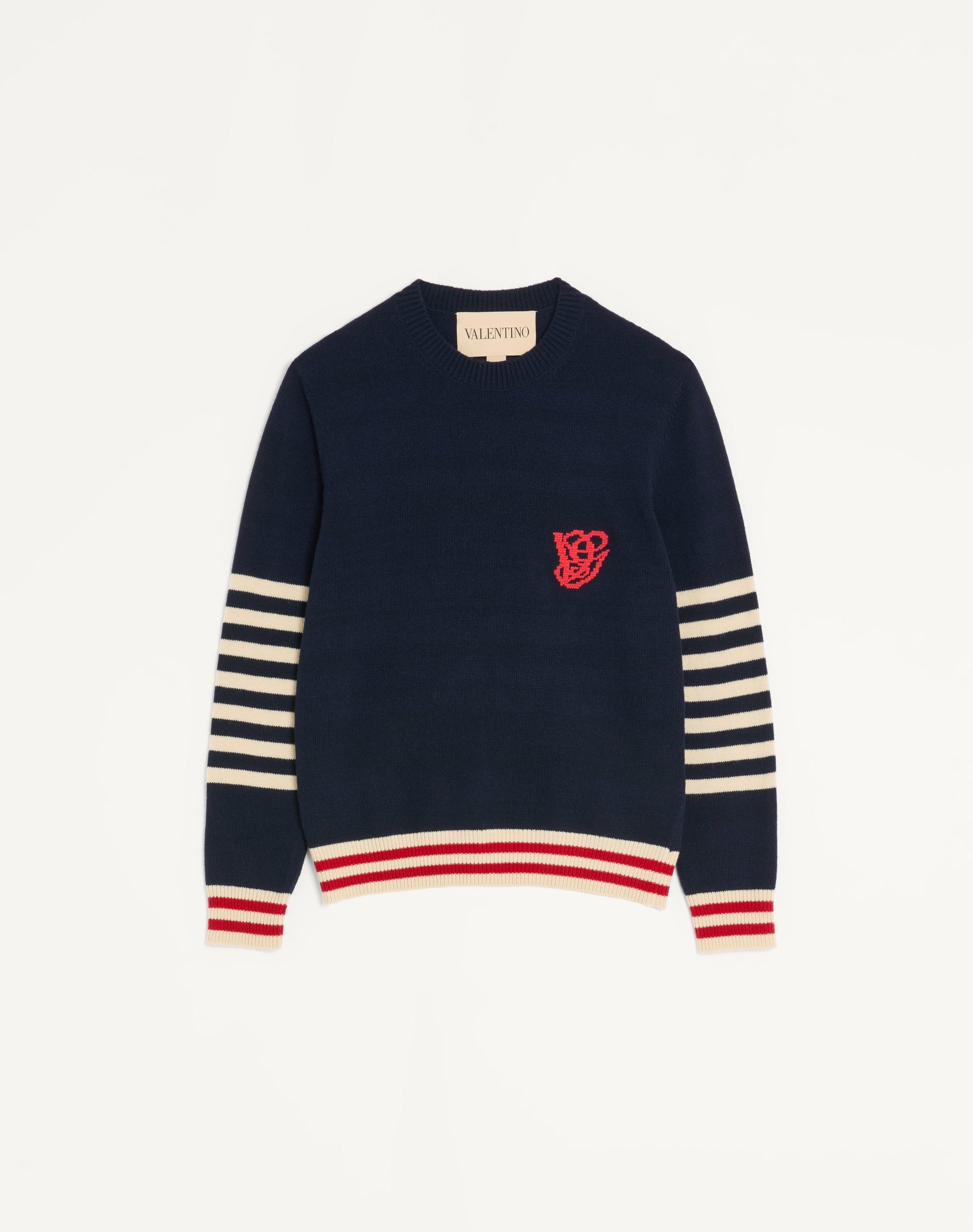 Valentino Wool Sweater With Vg Embroidery