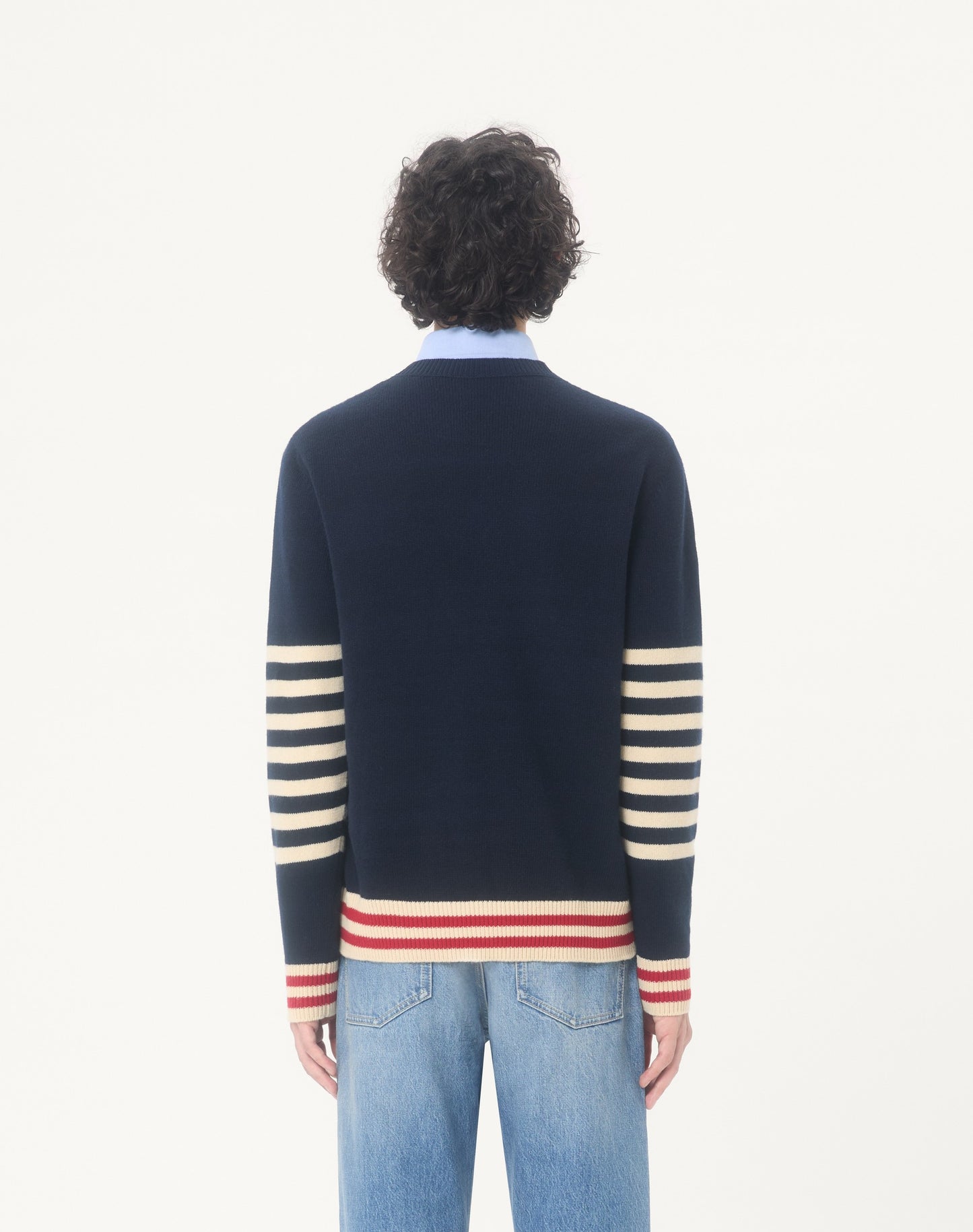 Valentino Wool Sweater With Vg Embroidery
