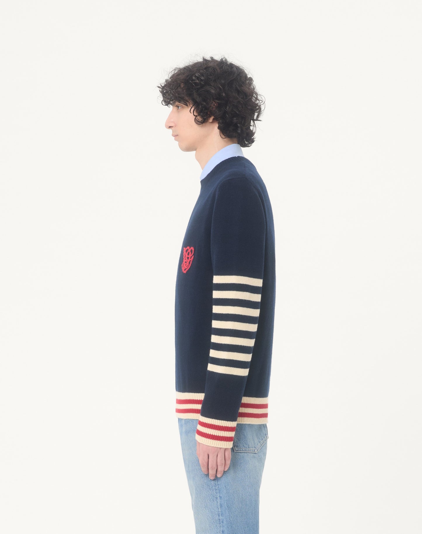 Valentino Wool Sweater With Vg Embroidery