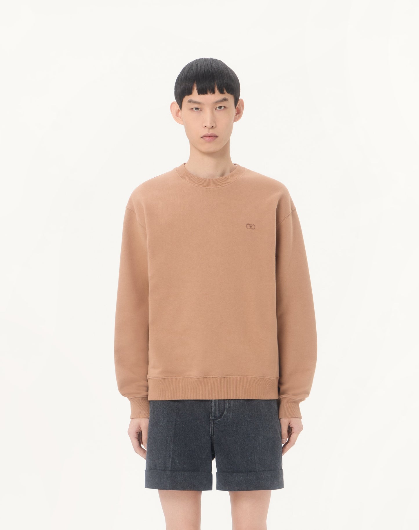 Valentino Cotton Sweatshirt With Vlogo Embroidery