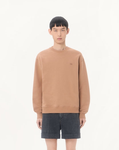 Valentino Cotton Sweatshirt With Vlogo Embroidery