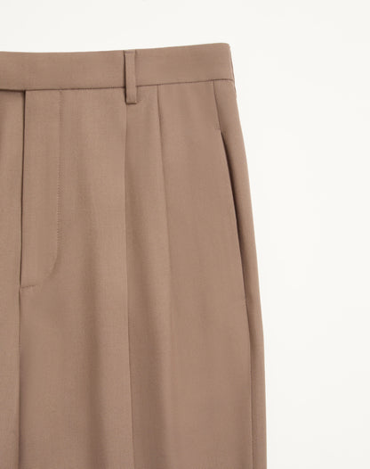 Valentino Cuffed Wool Trousers In Natté Wool
