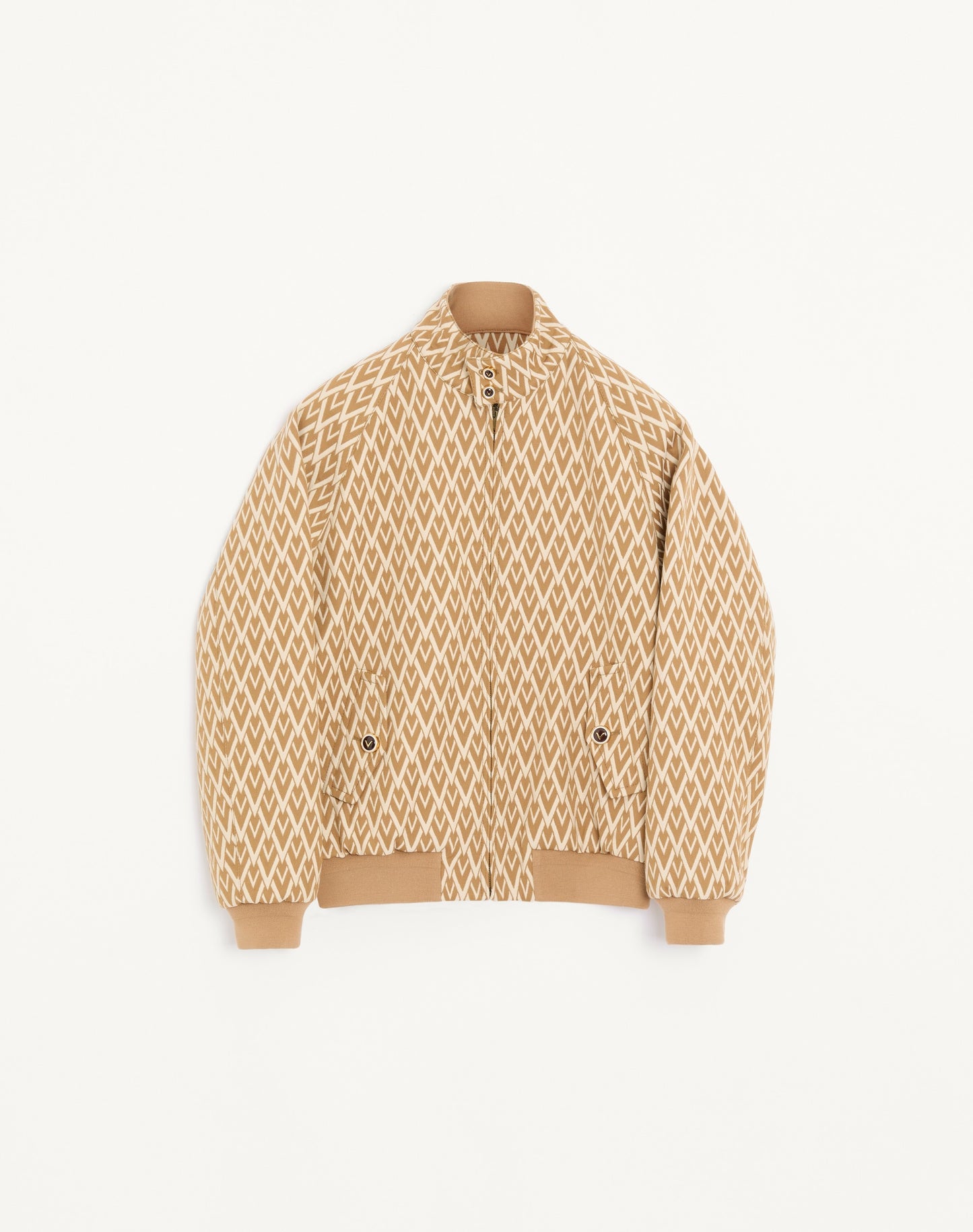 Valentino Wool Bomber Jacket With All-over Toute La V Motif