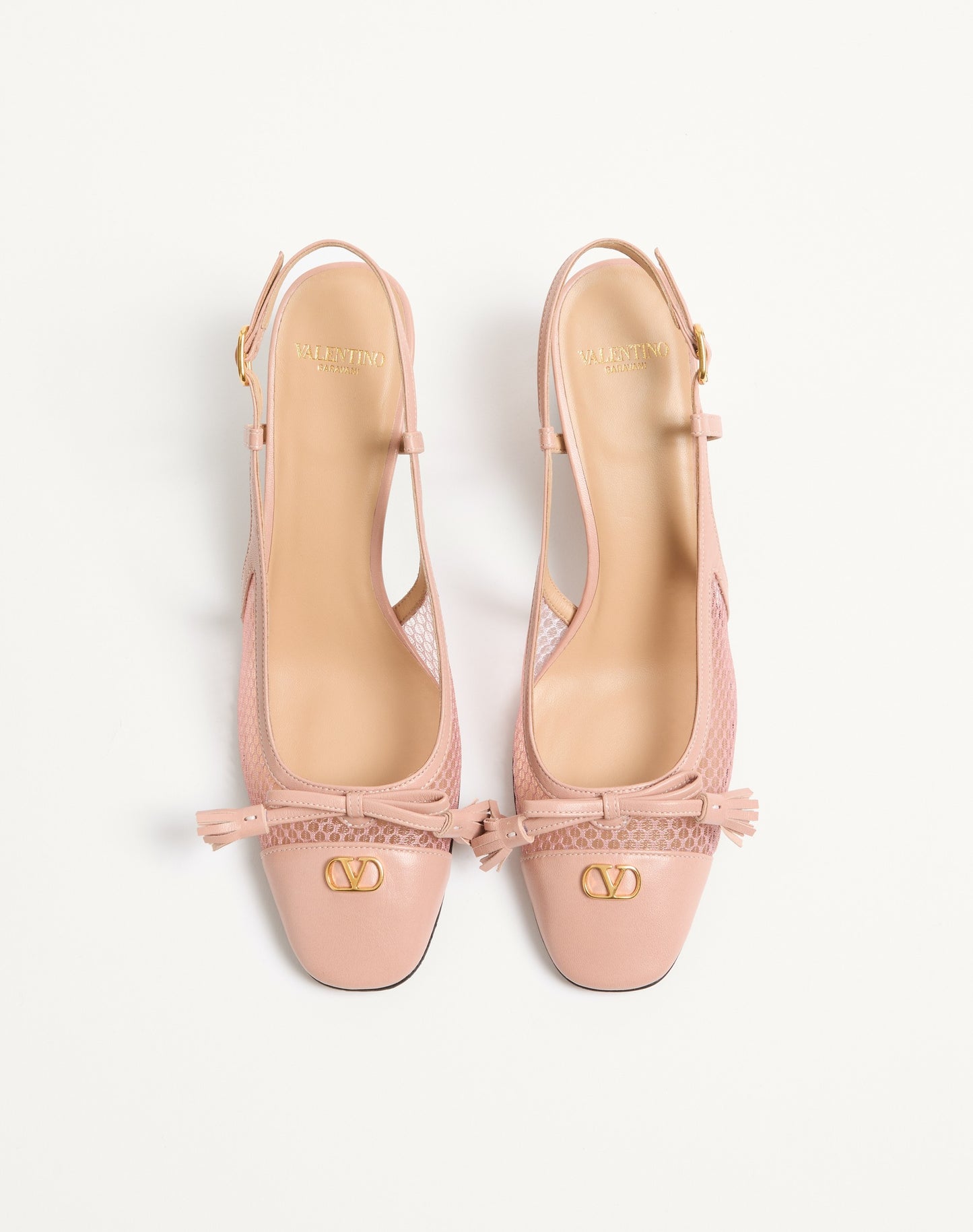 Valet Du Roi Slingback Pump In Mesh And Kidskin 60mm