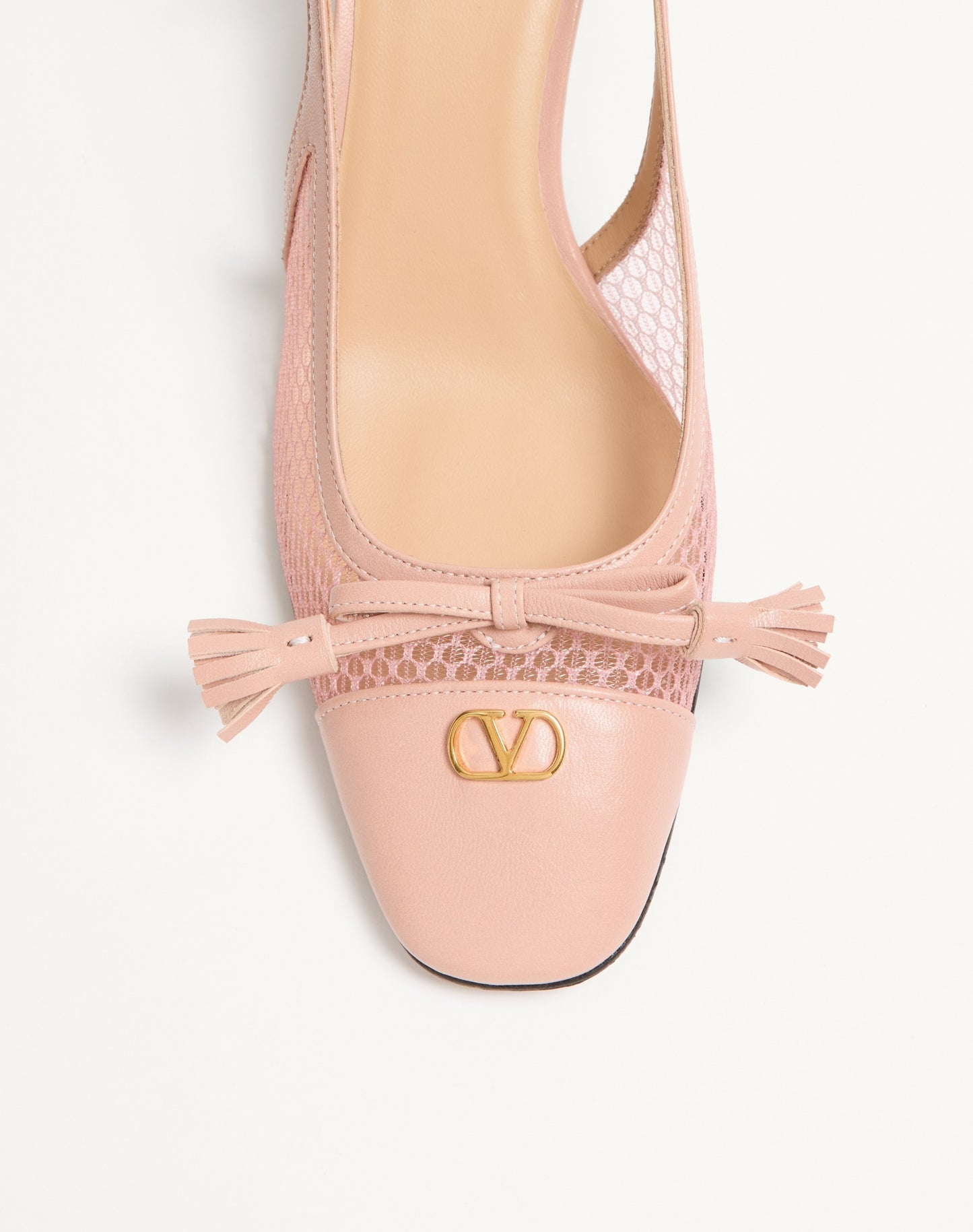 Valet Du Roi Slingback Pump In Mesh And Kidskin 60mm