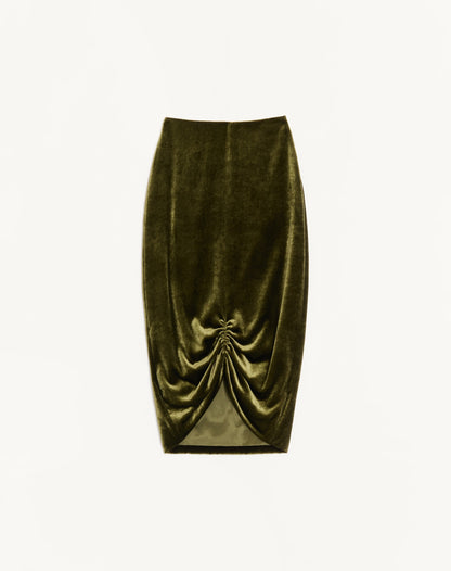 Velvet Midi Skirt