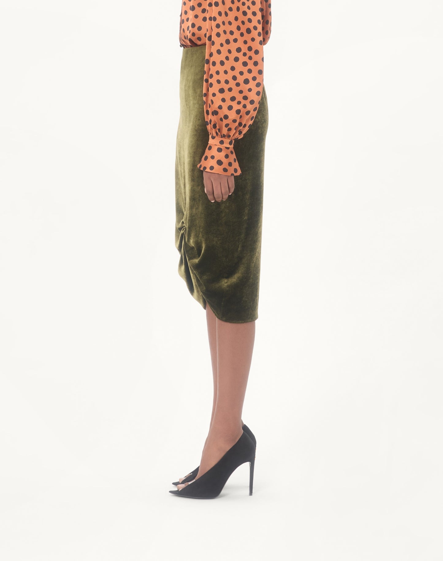 Velvet Midi Skirt