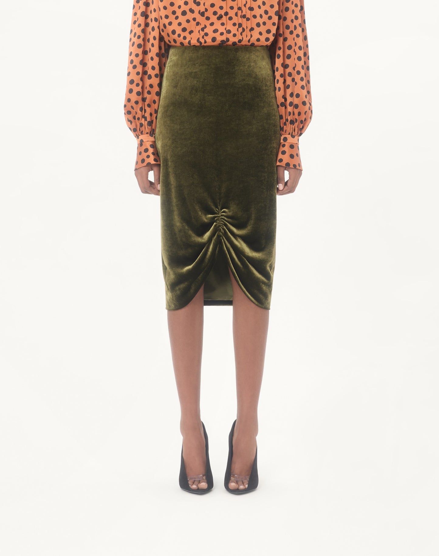 Velvet Midi Skirt
