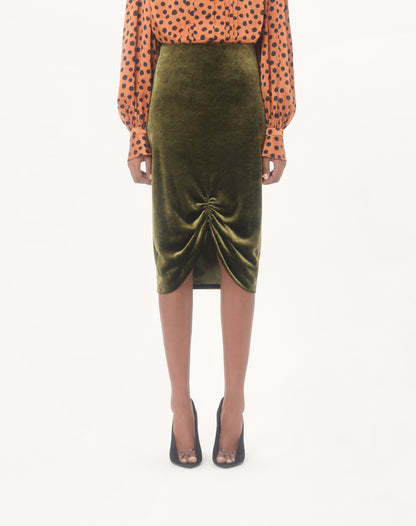 Velvet Midi Skirt