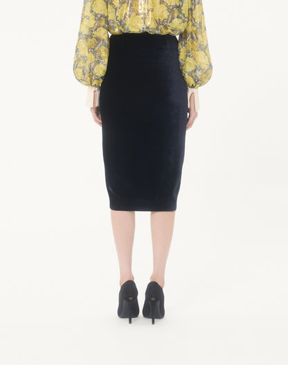 Velvet Midi Skirt