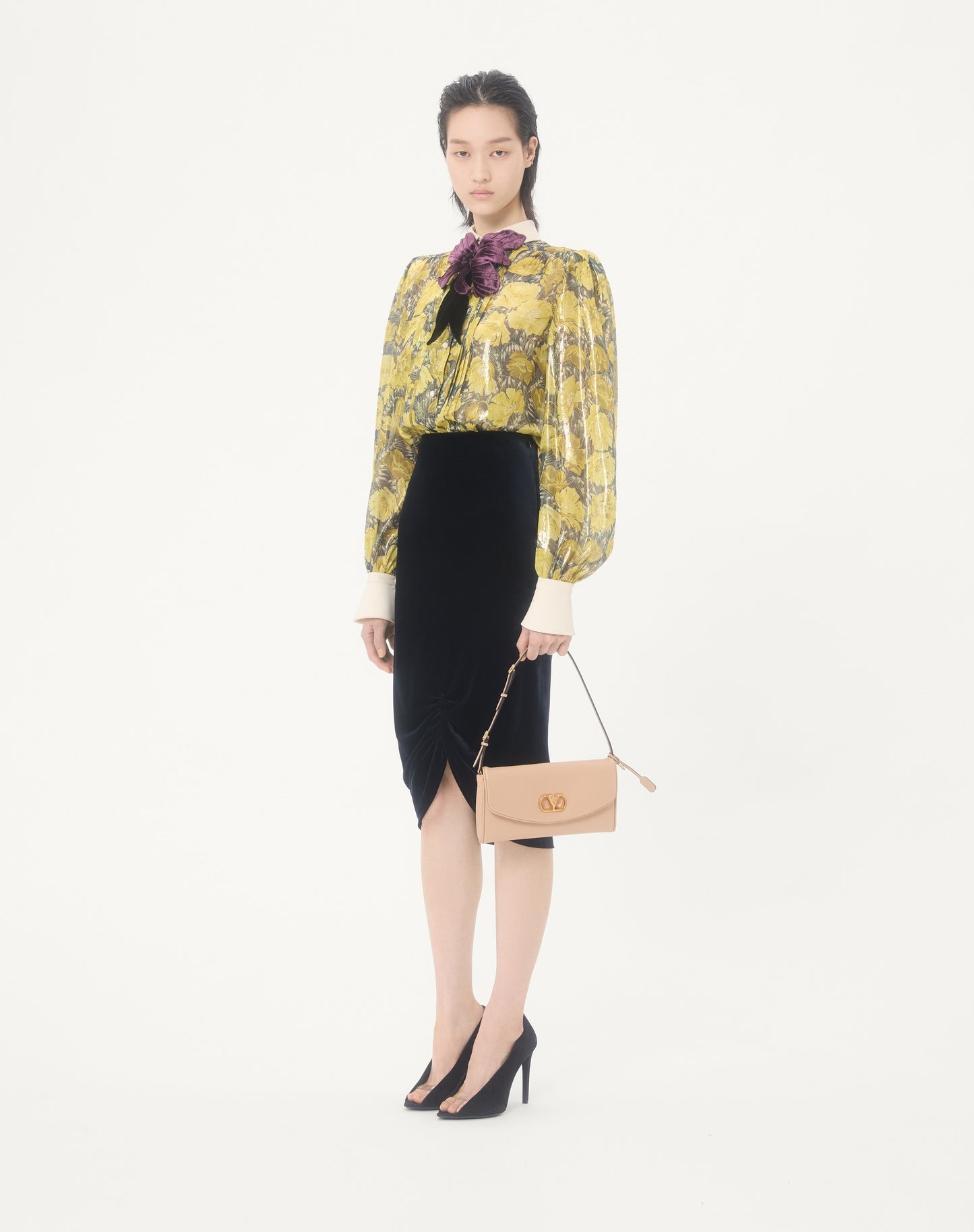 Velvet Midi Skirt