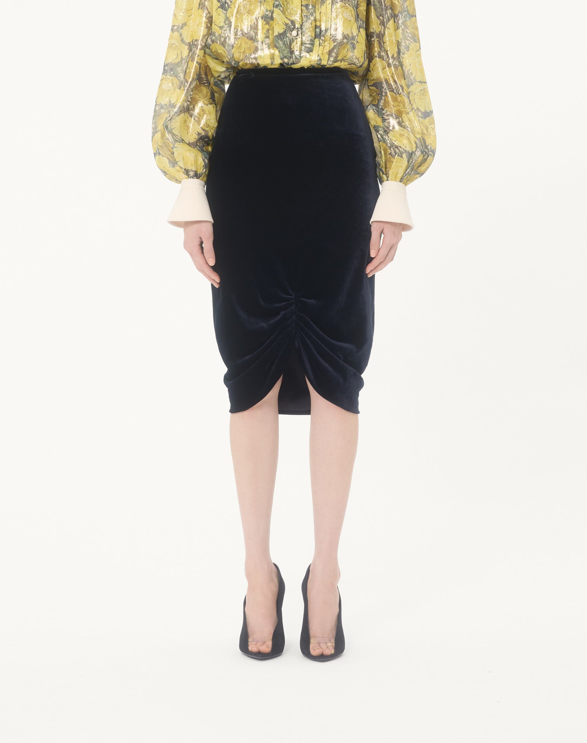 Velvet Midi Skirt