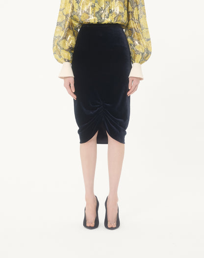 Velvet Midi Skirt