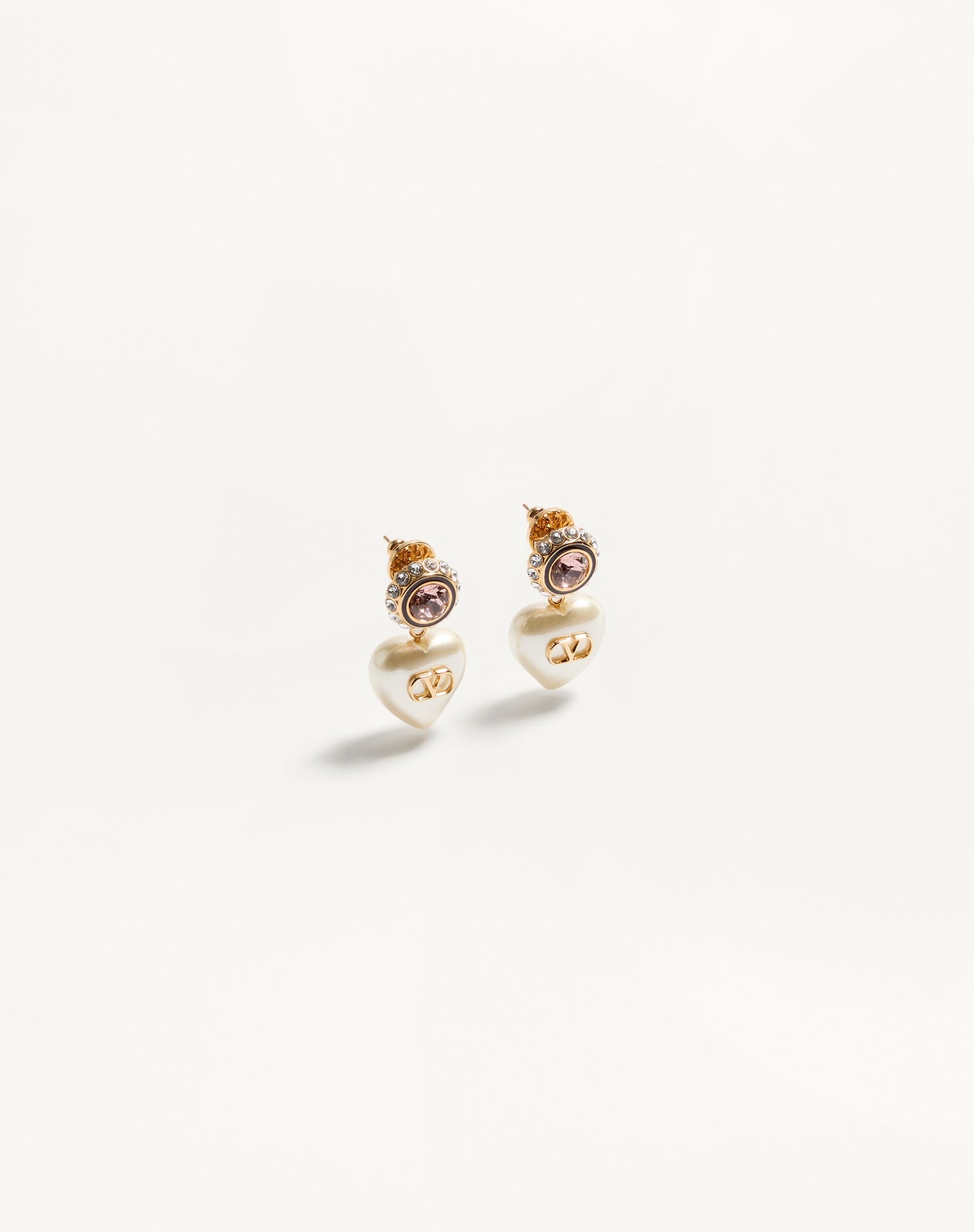 Vlogo Signature Earrings In Metal, Enamel, Pearls And Crystals