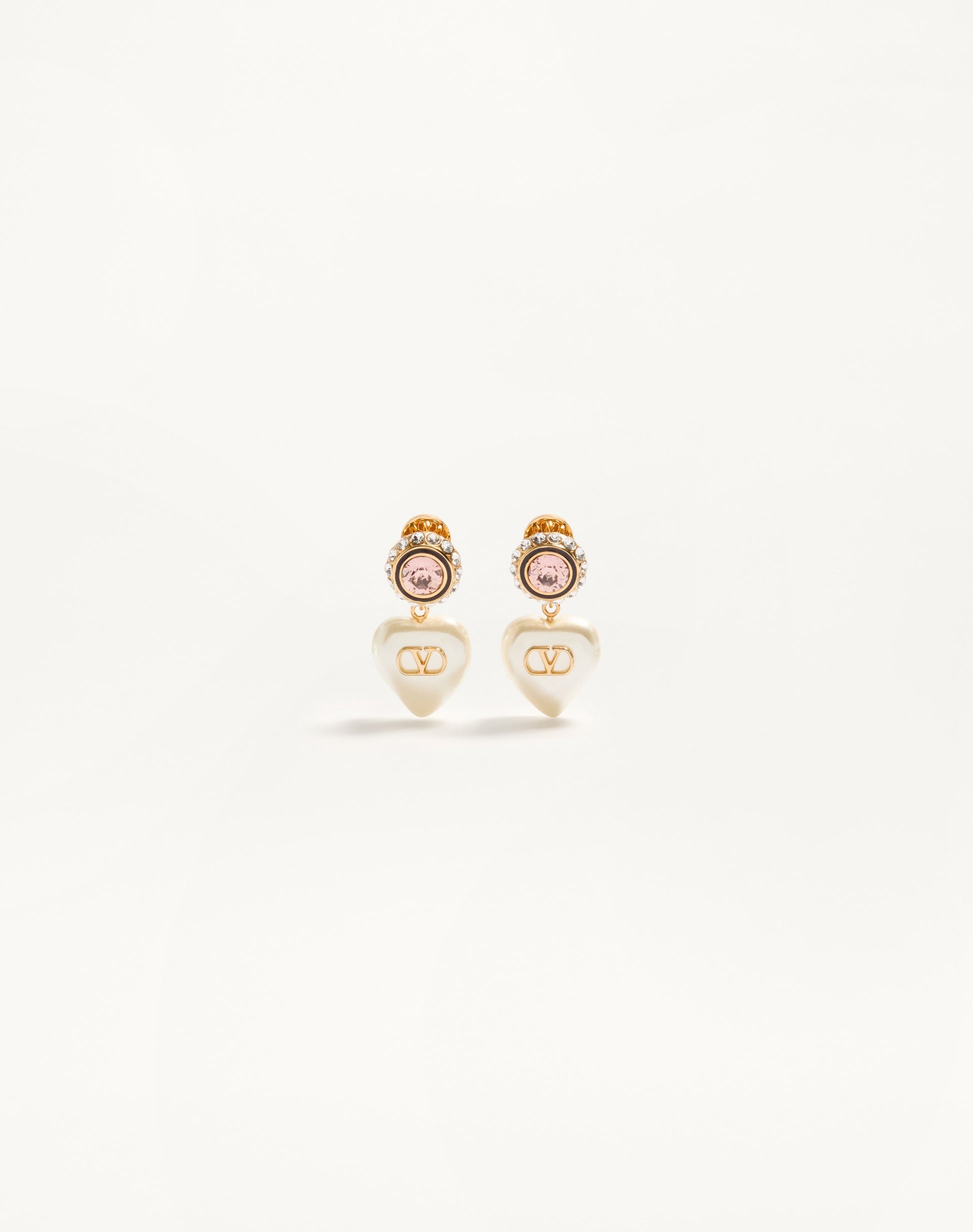 Vlogo Signature Earrings In Metal, Enamel, Pearls And Crystals