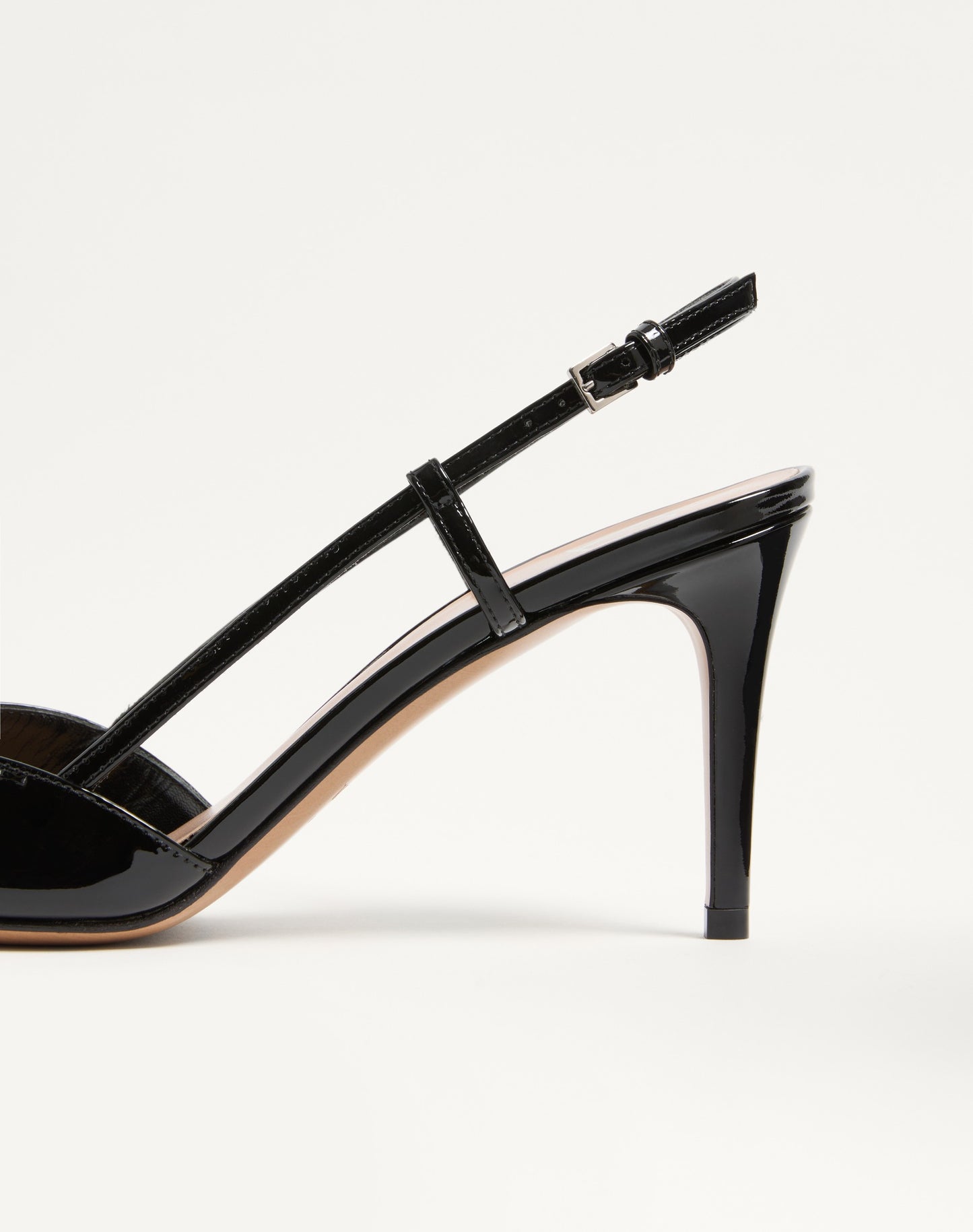 Vlogo Signature Patent Leather Slingback Pump 80mm