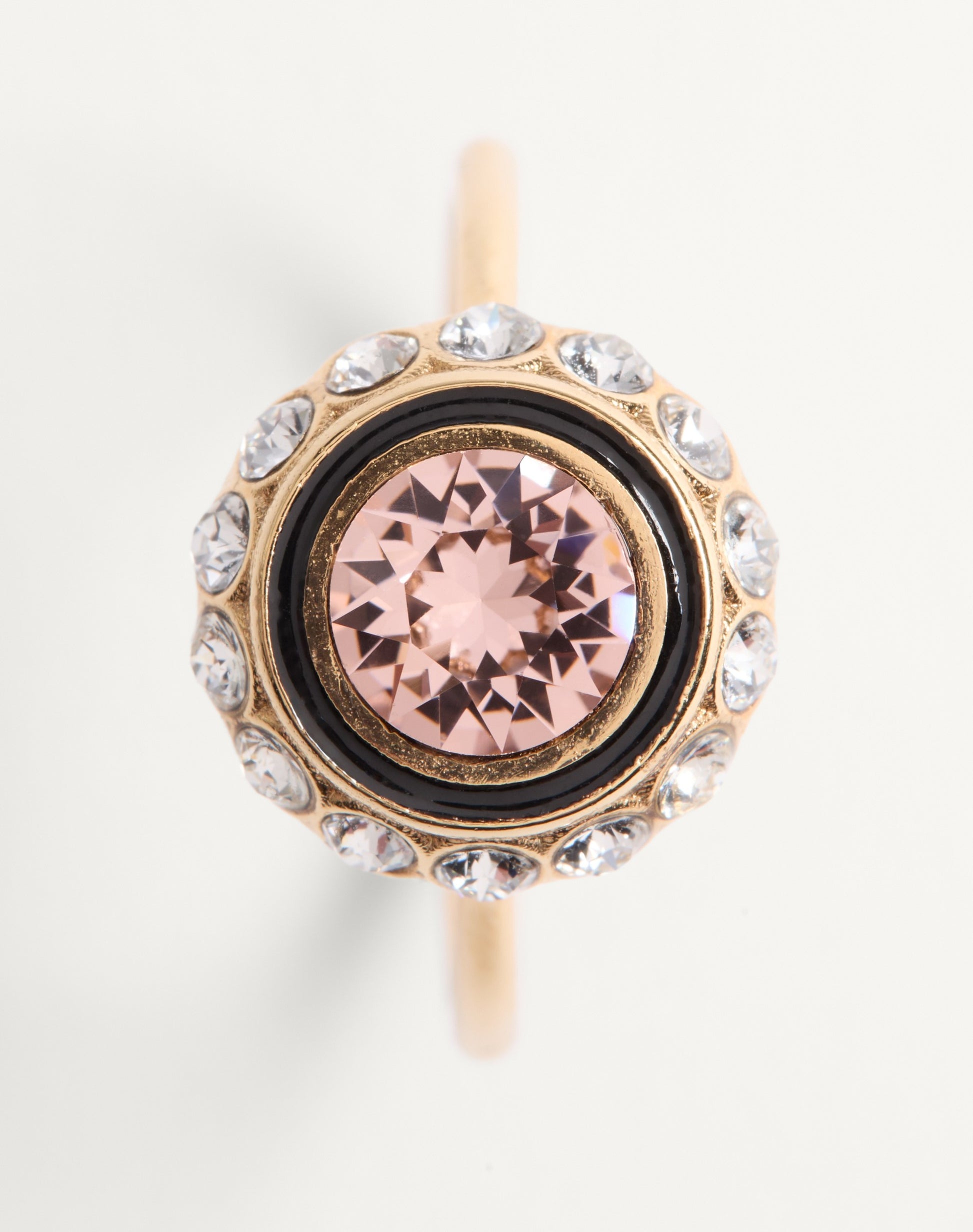 Vlogo Signature Ring In Metal, Enamel And Crystals