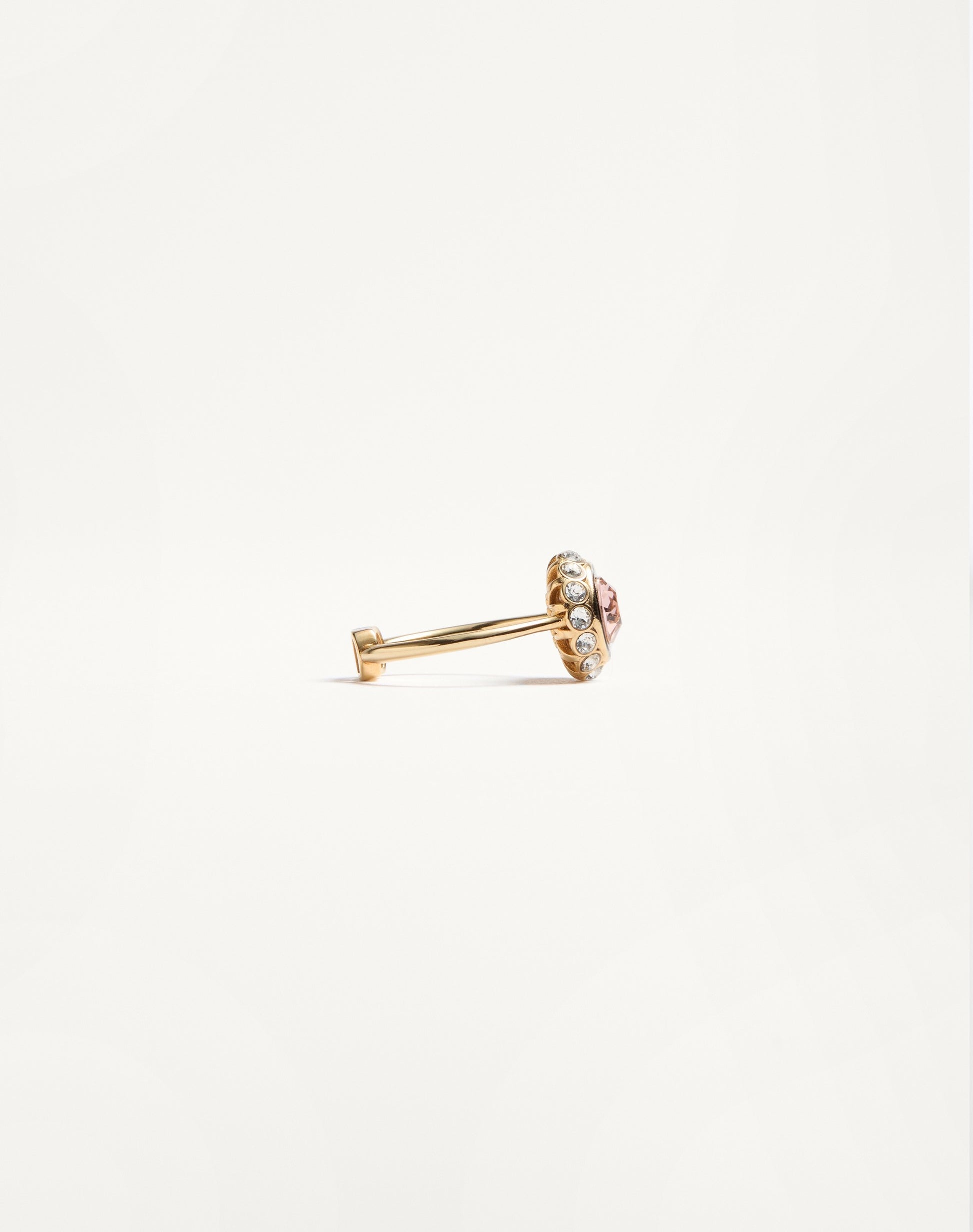Vlogo Signature Ring In Metal, Enamel And Crystals