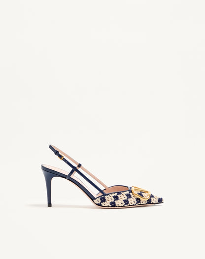 Vlogo Signature Slingback Pumps In Crochet Fabric 80mm