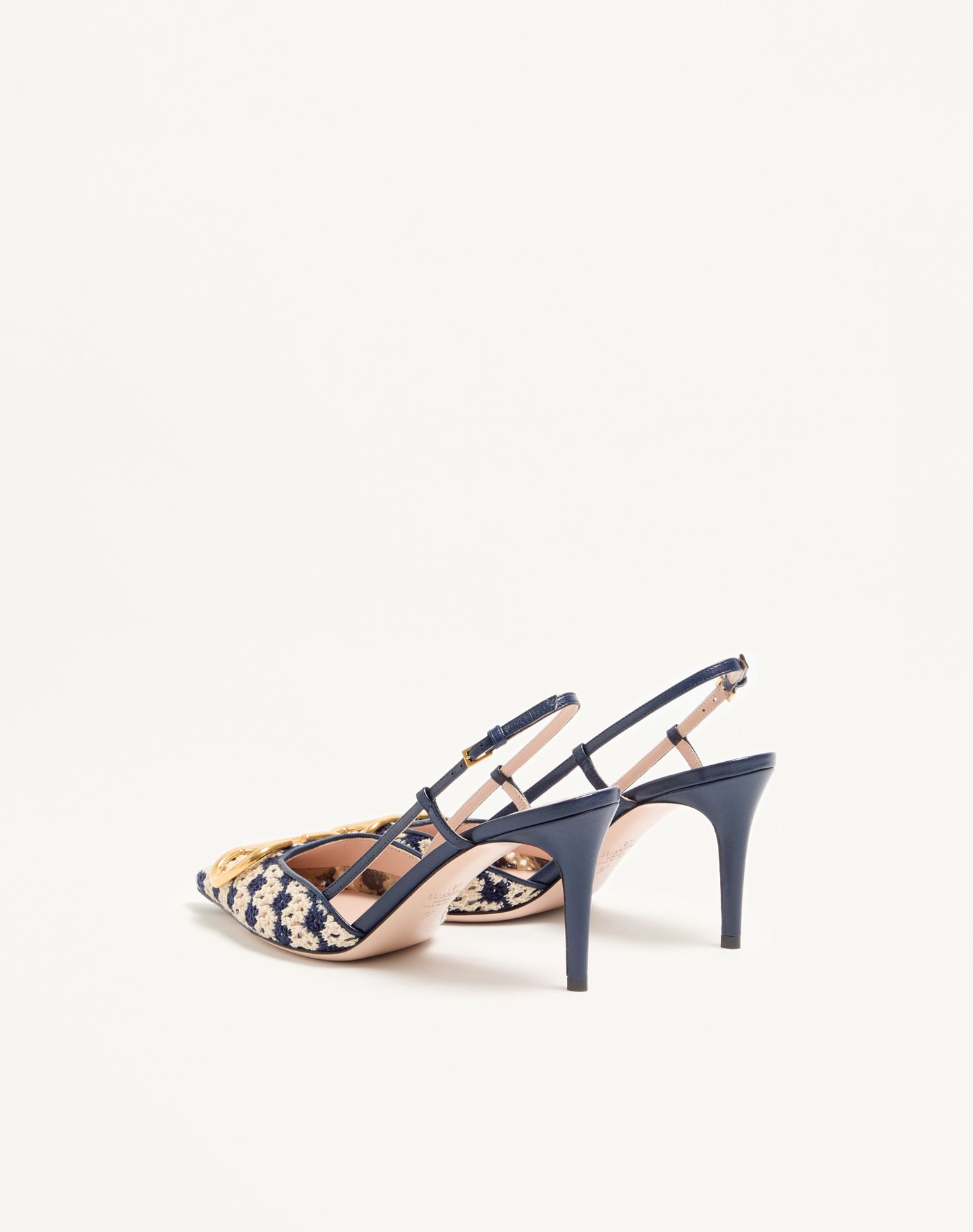Vlogo Signature Slingback Pumps In Crochet Fabric 80mm