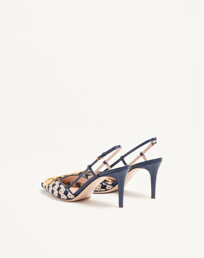 Vlogo Signature Slingback Pumps In Crochet Fabric 80mm