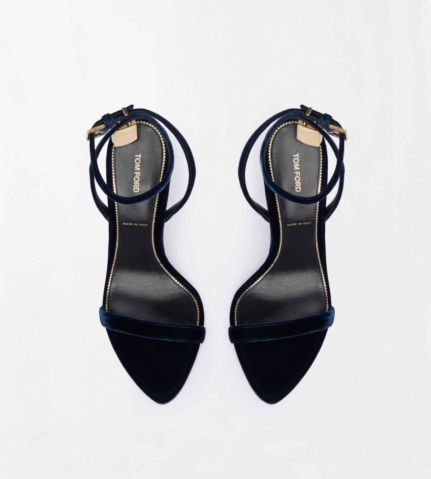 Velvet Padlock Pointy Naked Sandal