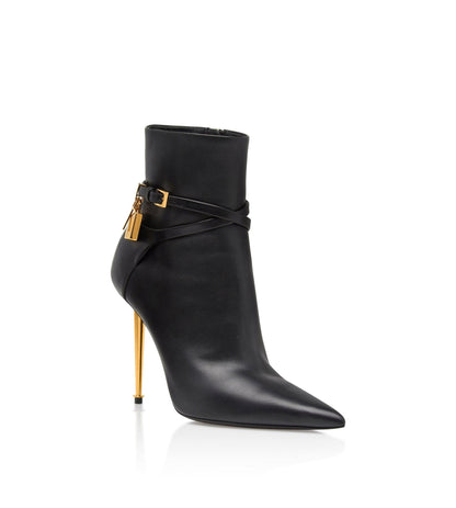 Leather Padlock Ankle Boot