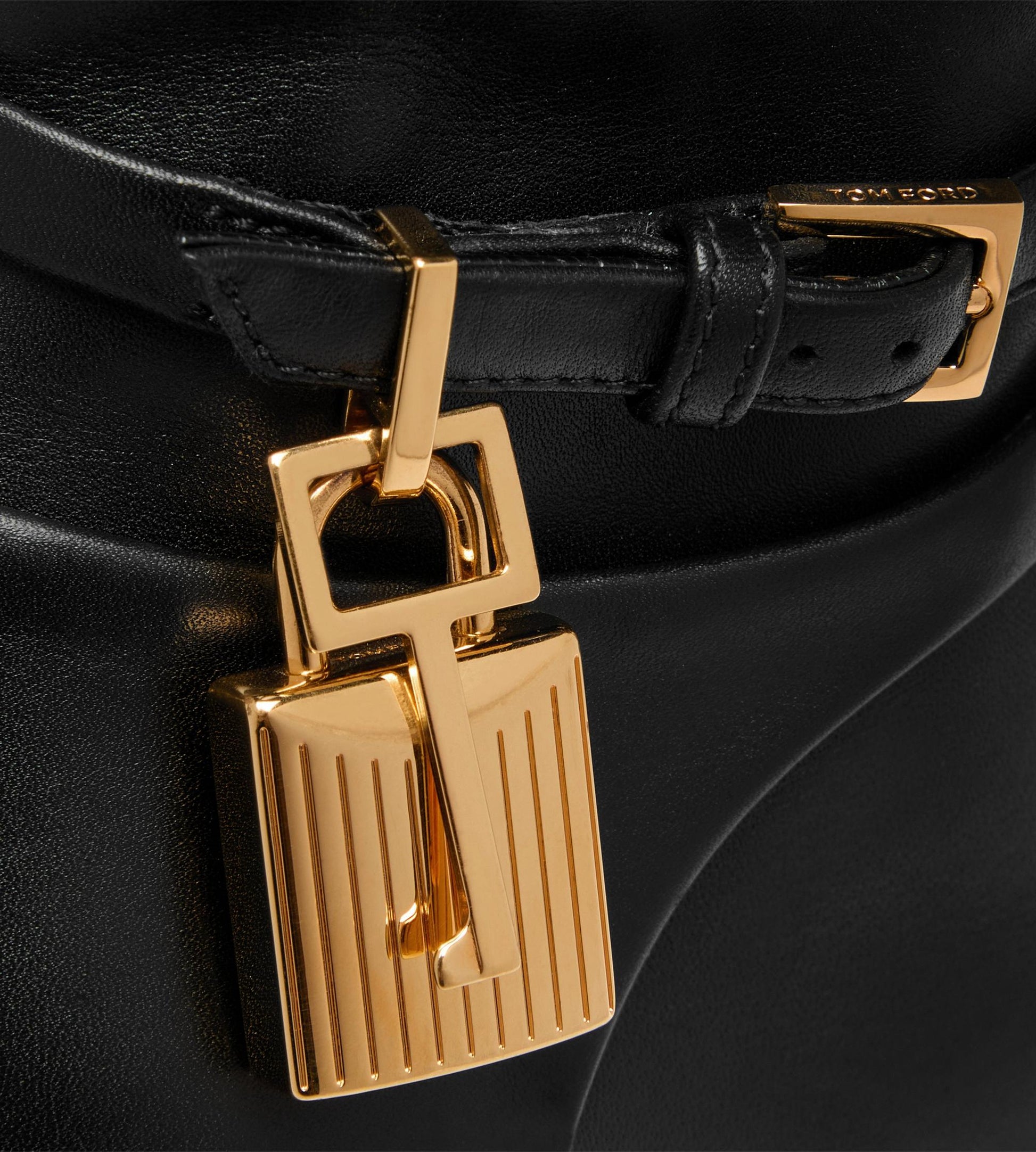 Leather Padlock Ankle Boot