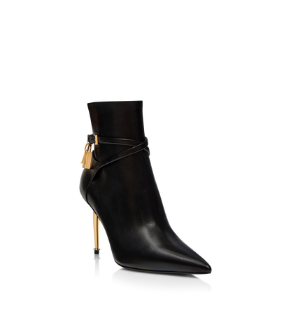 85Mm Leather Padlock Ankle Boot