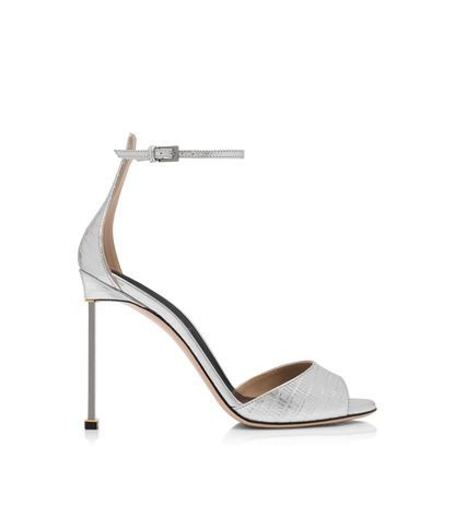 Laminated Printed Tejus Spire Ankle Strap Sandal