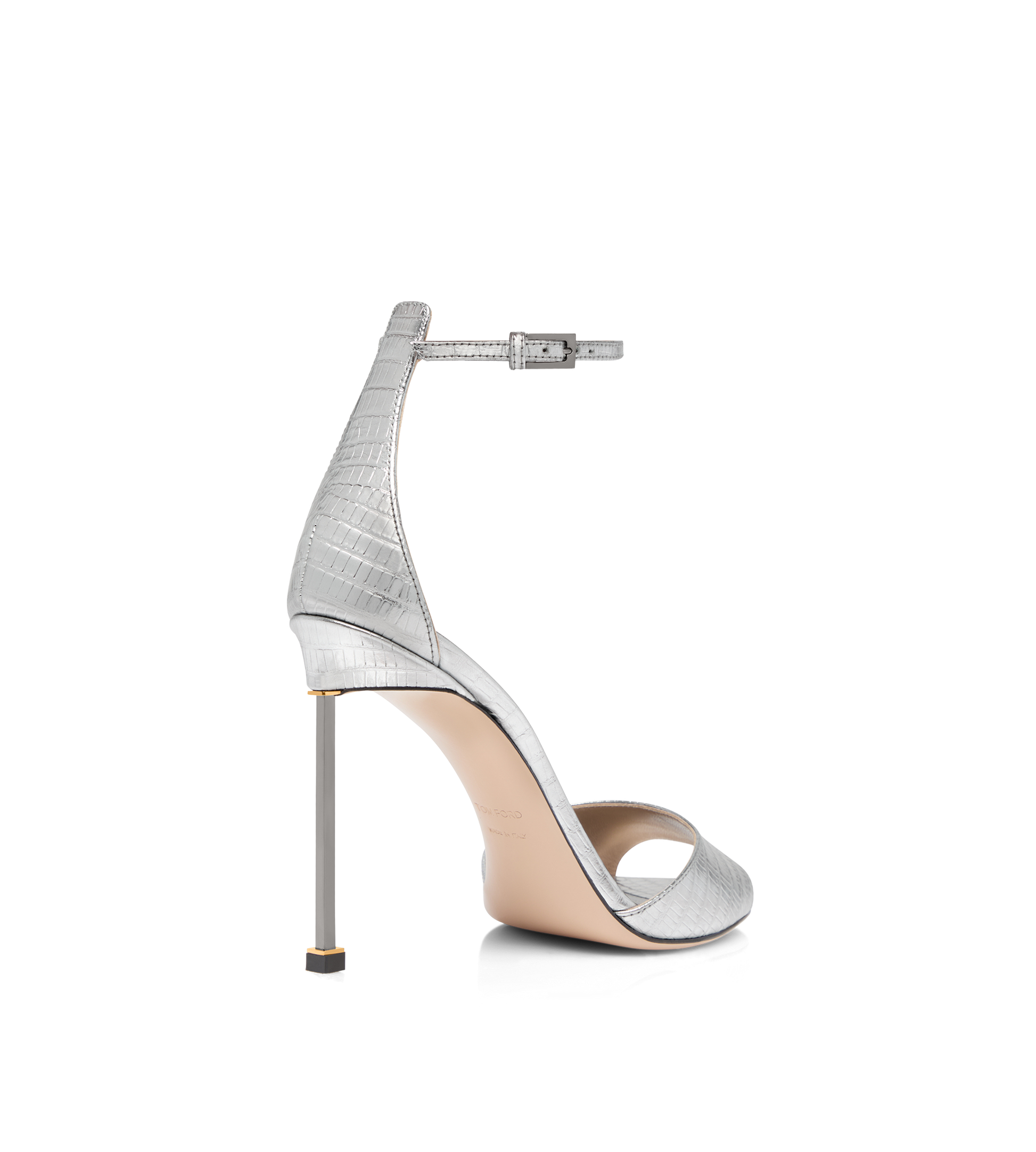 Laminated Printed Tejus Spire Ankle Strap Sandal