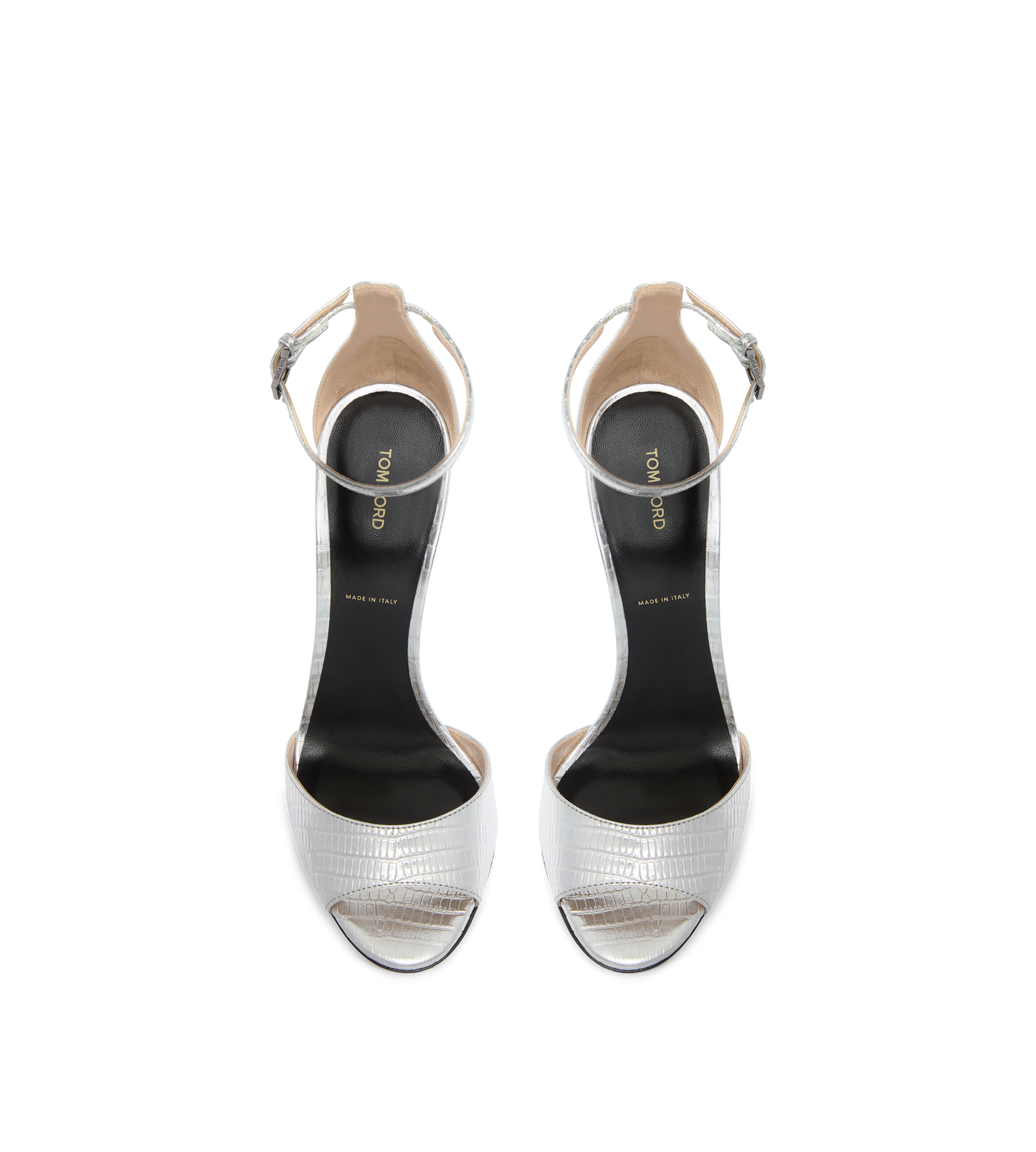Laminated Printed Tejus Spire Ankle Strap Sandal