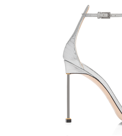 Laminated Printed Tejus Spire Ankle Strap Sandal