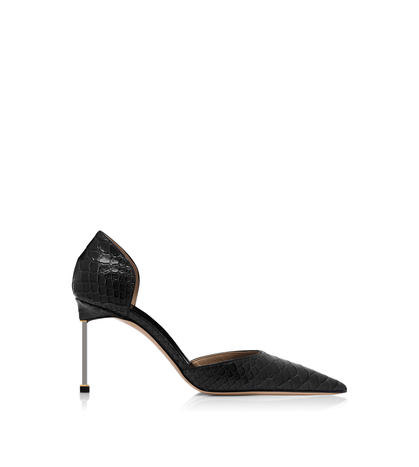 Semi Shiny Printed Python Spire D'Orsay Pump