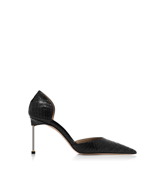 Semi Shiny Printed Python Spire D'Orsay Pump