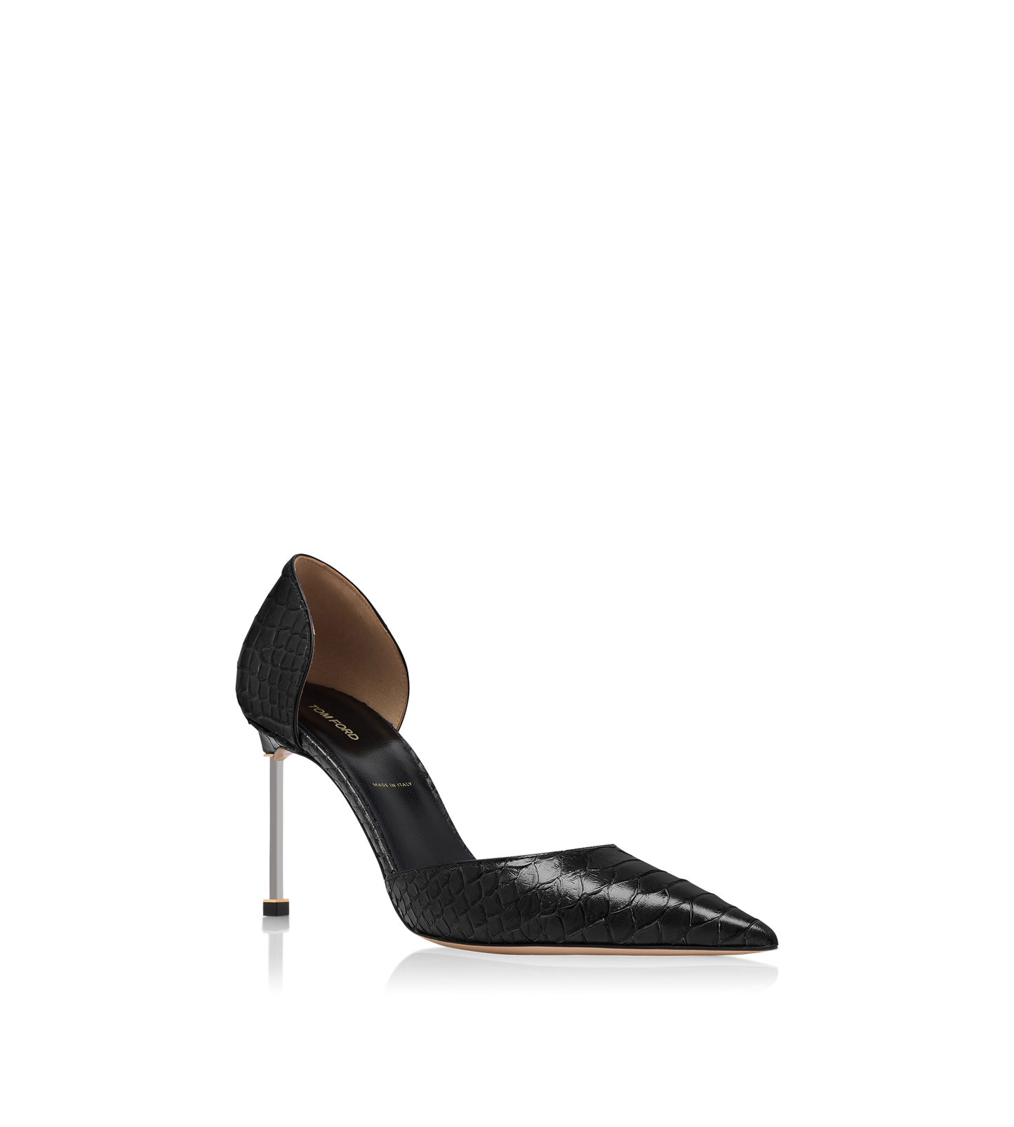 Semi Shiny Printed Python Spire D'Orsay Pump