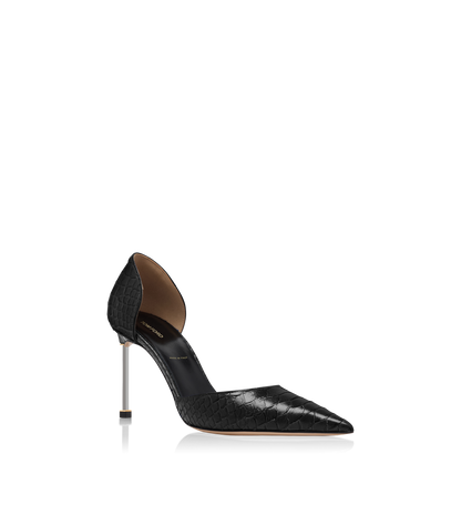 Semi Shiny Printed Python Spire D'Orsay Pump
