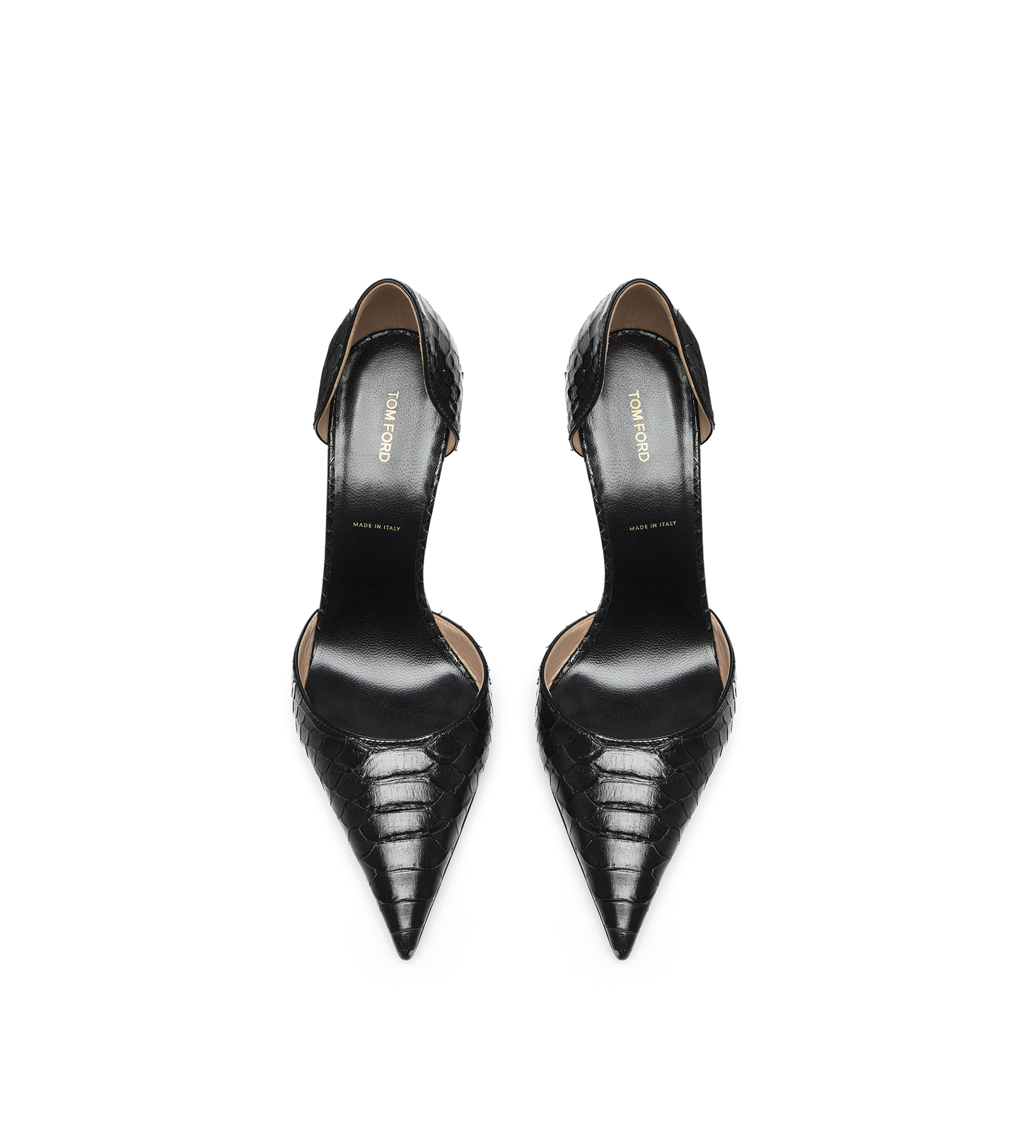 Semi Shiny Printed Python Spire D'Orsay Pump