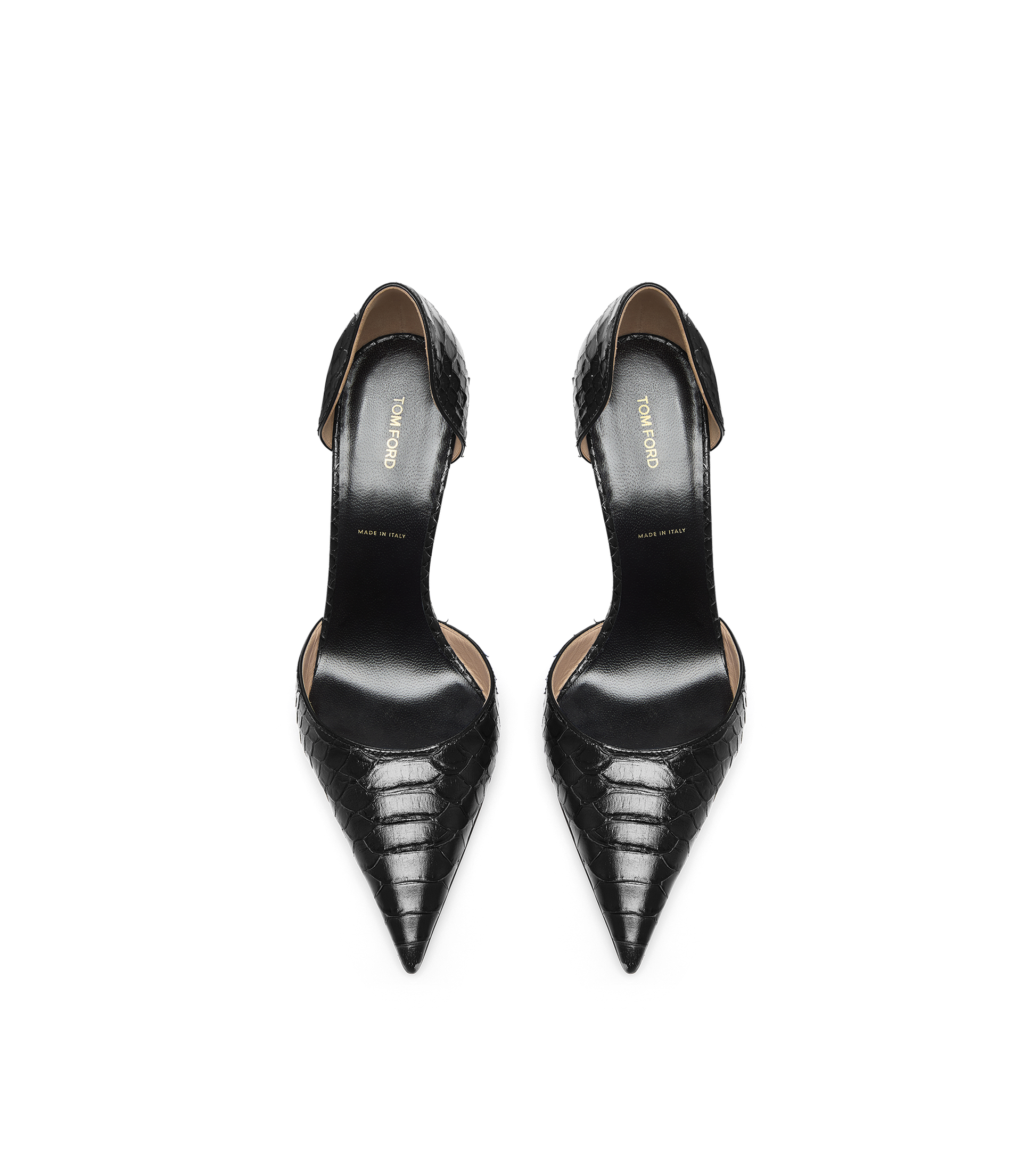 Semi Shiny Printed Python Spire D'Orsay Pump